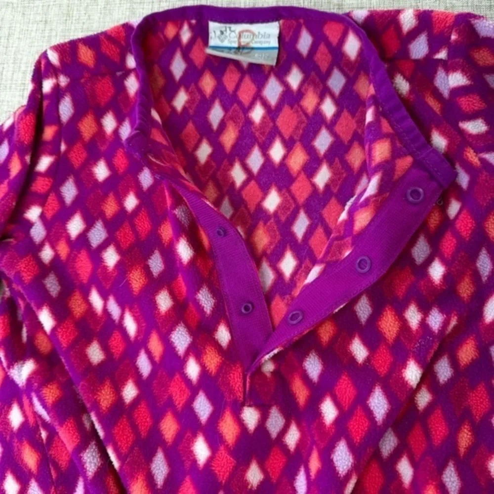 Columbia‎ full body Fleece bodysuit Size 6-12 Months girl foldover cuffs